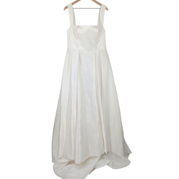 Jenny Yoo Clara Wedding Dress Square Neck Button Back Bridal Gown 18 NWT - Picture 3 of 7